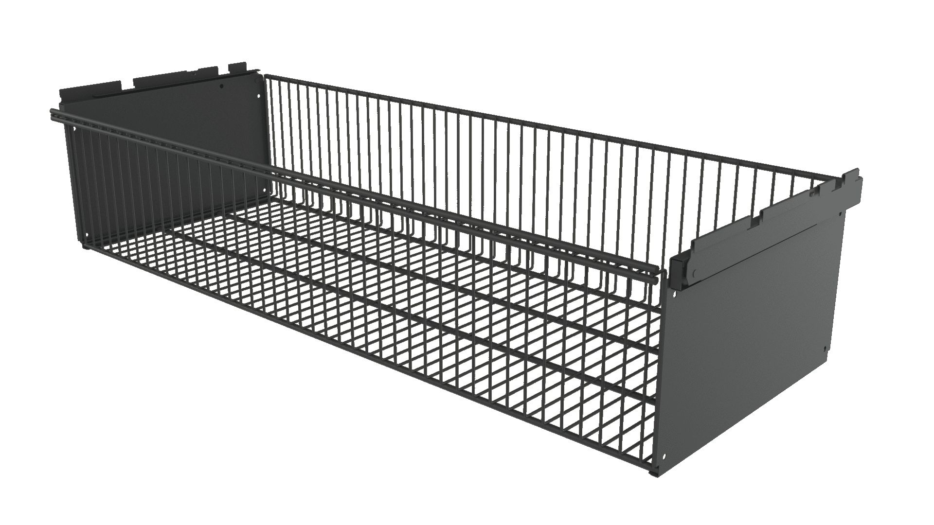 Корзина выдвижная 863х340х181 (Черный) Корзина выдвижная 863х340х181 (Черный)