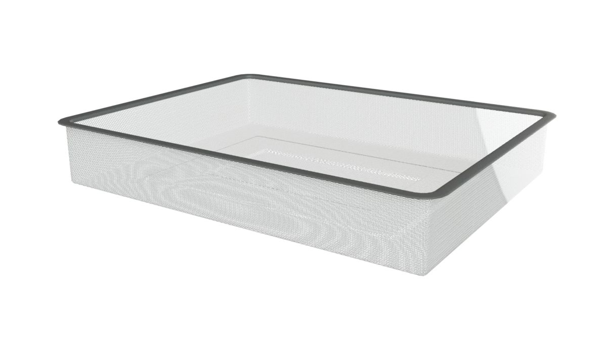 Корзина мелкосетчатая 535х410х85 (Серебристый) Корзина мелкосетчатая 535х410х85 (Серебристый)