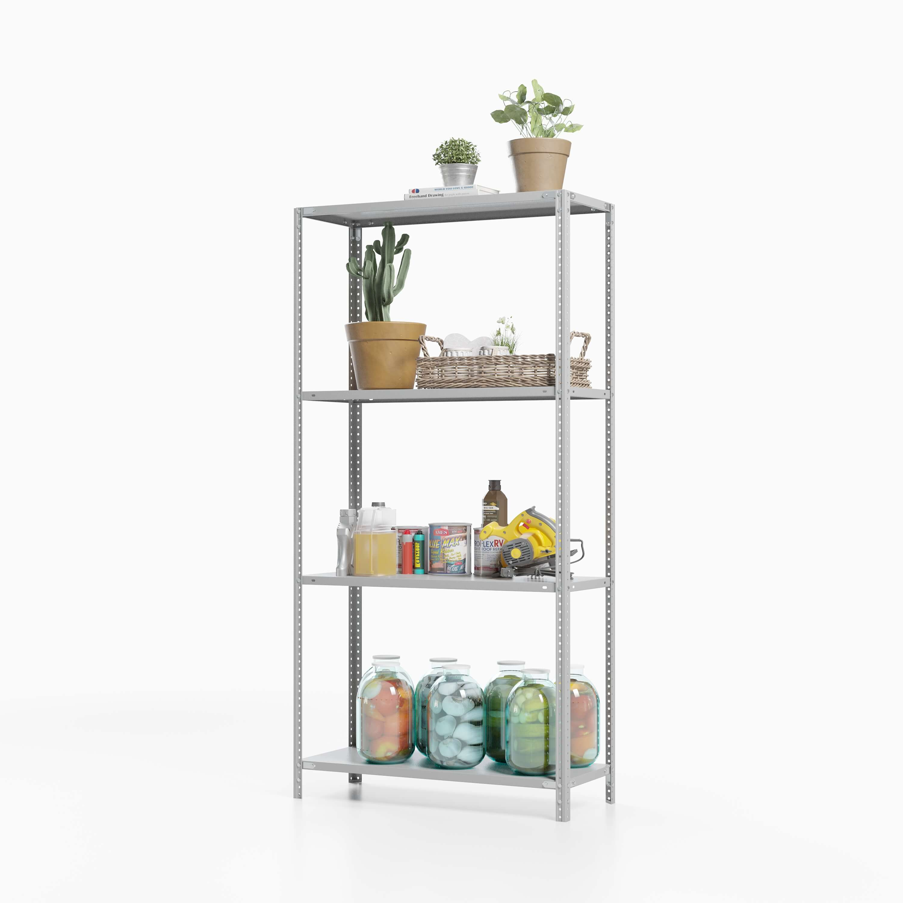 Стеллаж ТС Лайт 1800х1200х400, 4 полки Стеллаж ТС Лайт 1800х1200х400, 4 полки