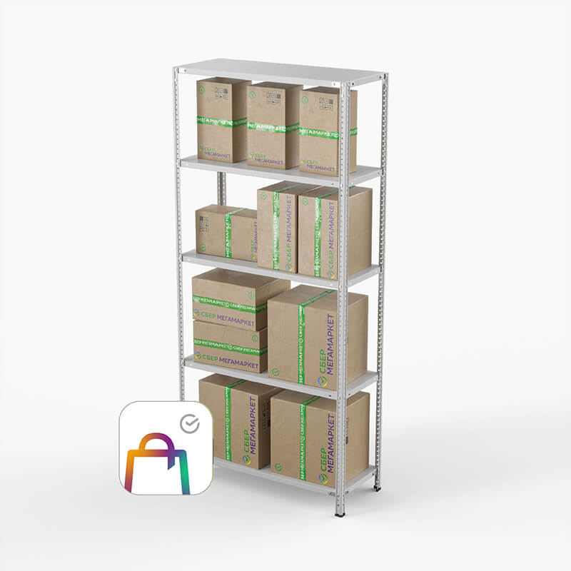 Стеллаж ТС Лайт 2000х1000х400, 5 полок Стеллаж ТС Лайт 2000х1000х400, 5 полок