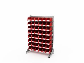 Стеллаж для пластиковых лотков SORTEX односторонний 1500x1000x450.02