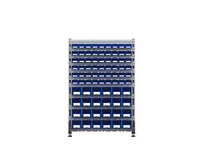 Стеллаж для пластиковых лотков SORTEX односторонний 1500x1000x450.04