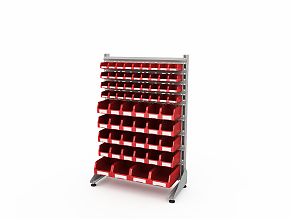 Стеллаж для пластиковых лотков SORTEX односторонний 1500x1000x450.06
