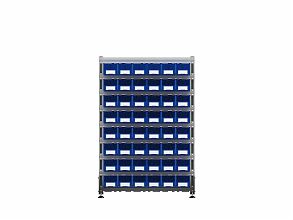 Стеллаж для пластиковых лотков SORTEX двухсторонний 1500x1000x800.02