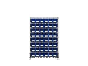 Стеллаж для пластиковых лотков SORTEX двухсторонний 1500x1000x800.02