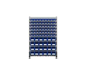Стеллаж для пластиковых лотков SORTEX двухсторонний 1500x1000x800.04