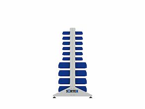 Стеллаж для пластиковых лотков SORTEX двухсторонний 1500x1000x800.04