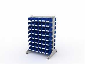 Стеллаж для пластиковых лотков SORTEX двухсторонний 1500x1000x800.02
