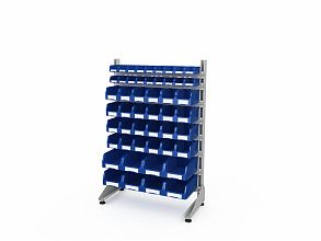 Стеллаж для пластиковых лотков SORTEX односторонний 1500x1000x450.06
