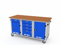 Верстак мобильный трехтумбовый WOKER PRO 3241.1800