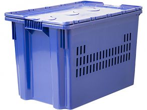 Ящик 600х400х400 Safe PRO мороз. дно сплошное, стенки перфорированные, с крышкой
