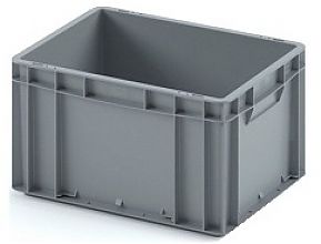 Пластиковый ящик 400х300х220 (ЕС-4322) с усиленным дном. закрытые ручки (12.310.92)