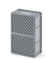 Пластиковый ящик 600х400х420 (ЕС-6442) с усиленным дном, закрытые ручки (12.313.92)