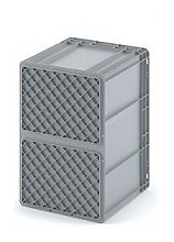 Пластиковый ящик 400х300х220 (ЕС-4322) с усиленным дном. закрытые ручки (12.310.92)