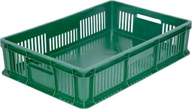 Ящик 600х400х140 мм дно сплош.стенки перф.с полузакрытой ручкой