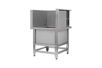 Ванна моповая сварная ВМСн - 630x630x500 (800) Norma Inox, 1 м/о 530x530x200 (облицовка П-образная; ножка угловая)
