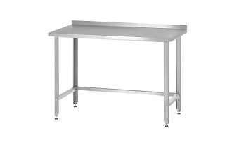 Стол производственный СПРн - 1500x600x860 Norma Inox, борт (полка-обвязка сварная, ножка угловая)