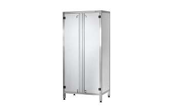 Шкаф для хлеба ШЗКп - 830x550x1800 Profi Inox, двери распашные, 7 уровней, без к-та замков