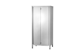Шкаф кухонный ШЗКп - 1000x500x1800 Profi Inox, двери-купе,  полки сплошн. 2 шт., без к-та замков