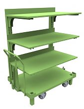 Тележка-стеллаж консольная одинарная, 4 уровня хранения Тележка-стеллаж консольная одинарная, 4 уровня хранения