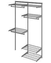Гардеробная система Практик Home. Optima G120 графит