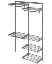Гардеробная система Практик Home. Optima G120 графит