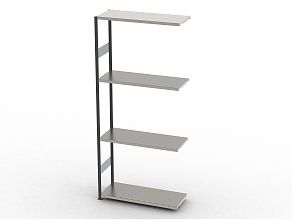Стеллаж S90 2295х1000х600, 4 полки, доп. секция