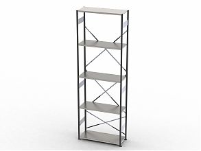 Стеллаж S90 3030х1000х300, 5 полок, осн. секция