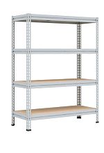 Металлический стеллаж МС-Т 3000х1525х533, 4 полки (фанера)