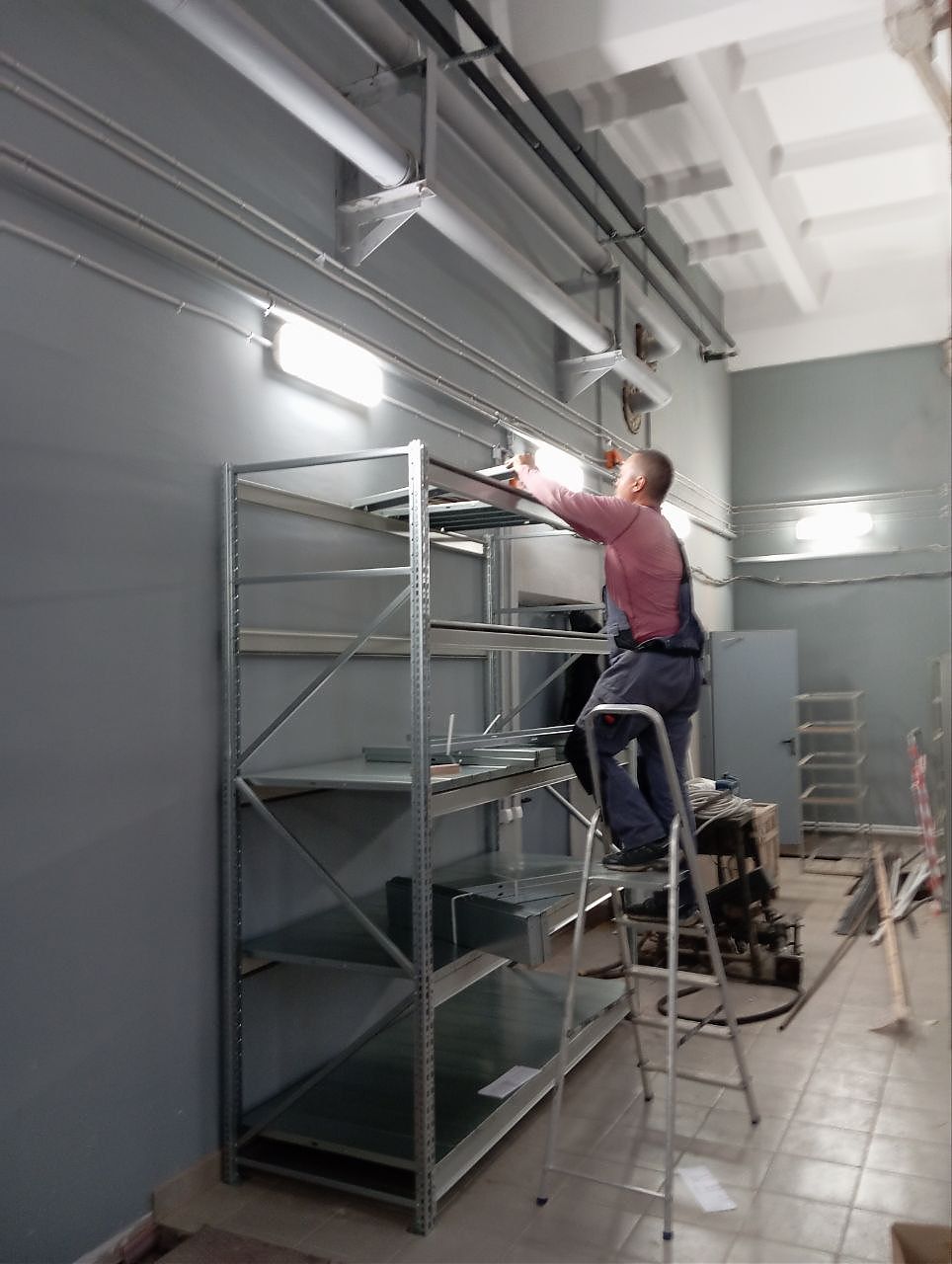 На объекте клиента установлены стеллажи серии MS Pro