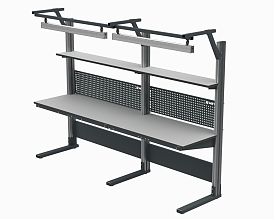 Стол рабочий укороченный 1800х700 мм 41.СД (RAL7035) + 41А.СВ-120