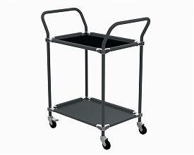 Транспортная тележка с 2мя полками 470х990х840 (RAL7012)