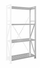 Стеллаж MS U 300x100x90/4 (Нагрузка на полку 200, перфорированная) ДС