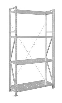 Стеллаж MS U 200x120x50/4 (Нагрузка на полку 300, перфорированная)